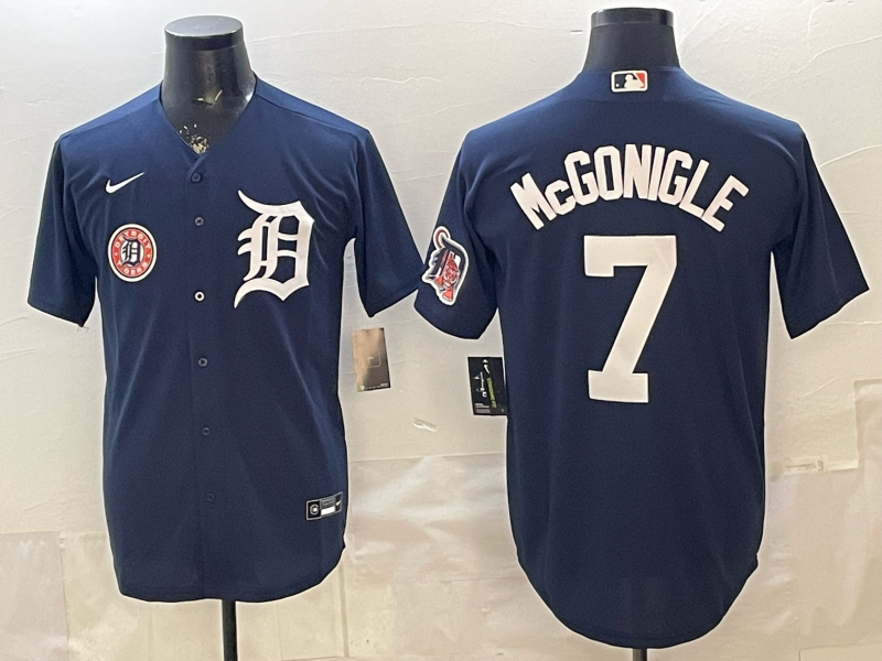 Men Detroit Tigers #7 McGonigle blue Game Nike MLB Jersey 0402004